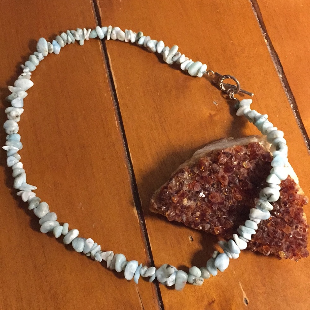 Blue gemstone necklace